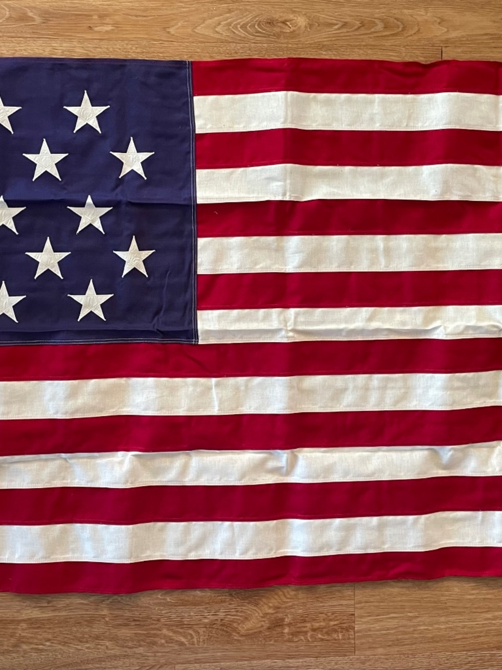 ANNIN 15 Stars American Flag 100% Cotton Vintage New In Original Box + Paperwork